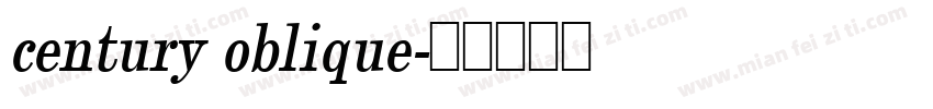 century oblique字体转换